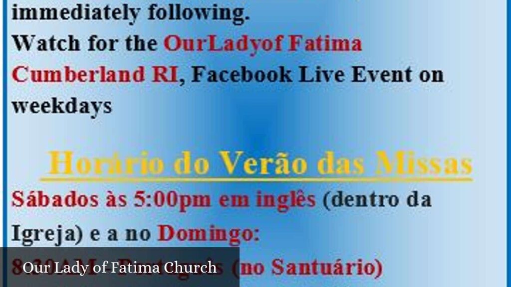 Our Lady of Fatima Church - Cumberland (Rhode Island)